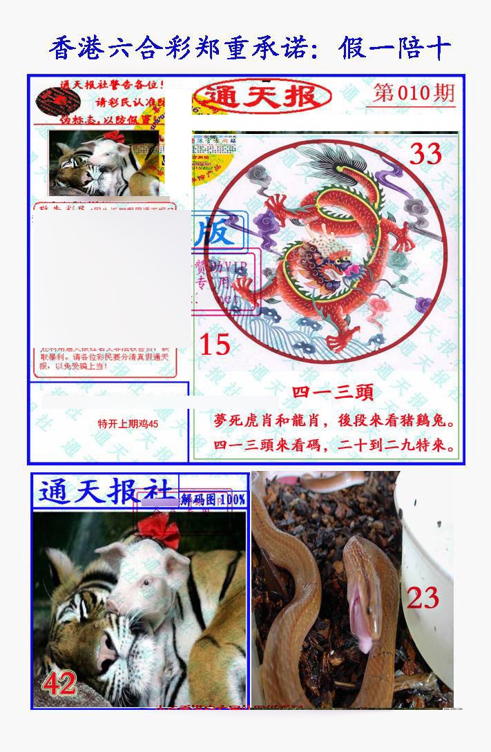 010期假一陪十通天报[图]