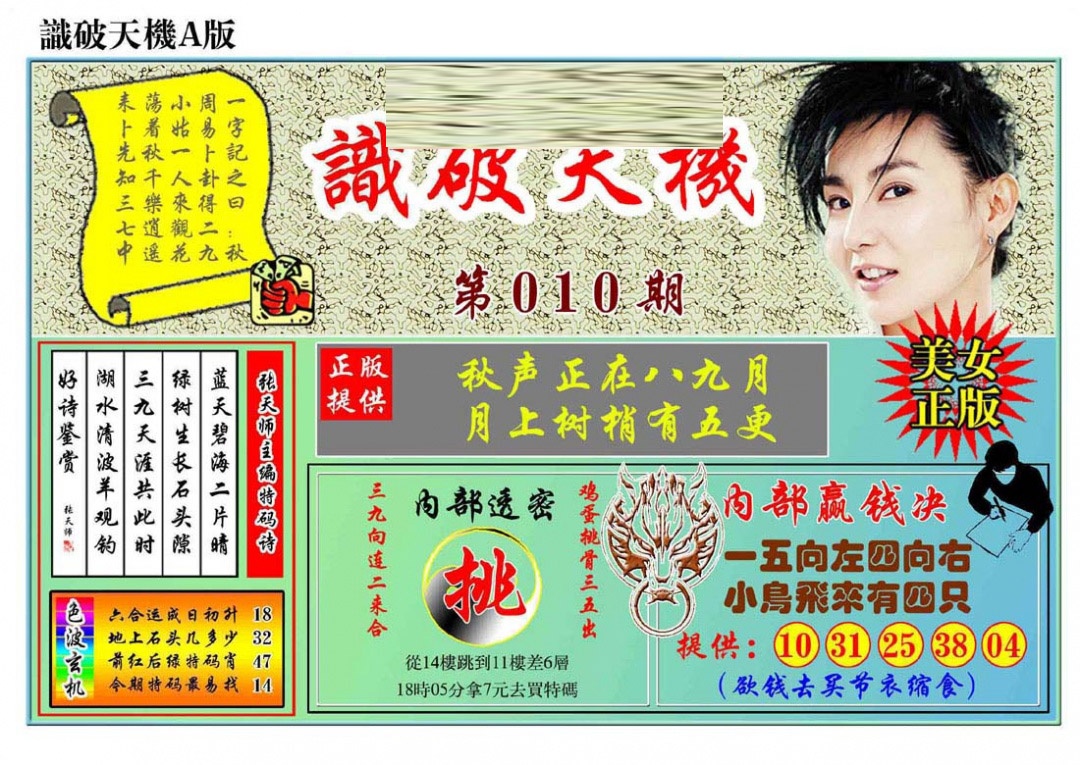 010期识破天机A版[图]