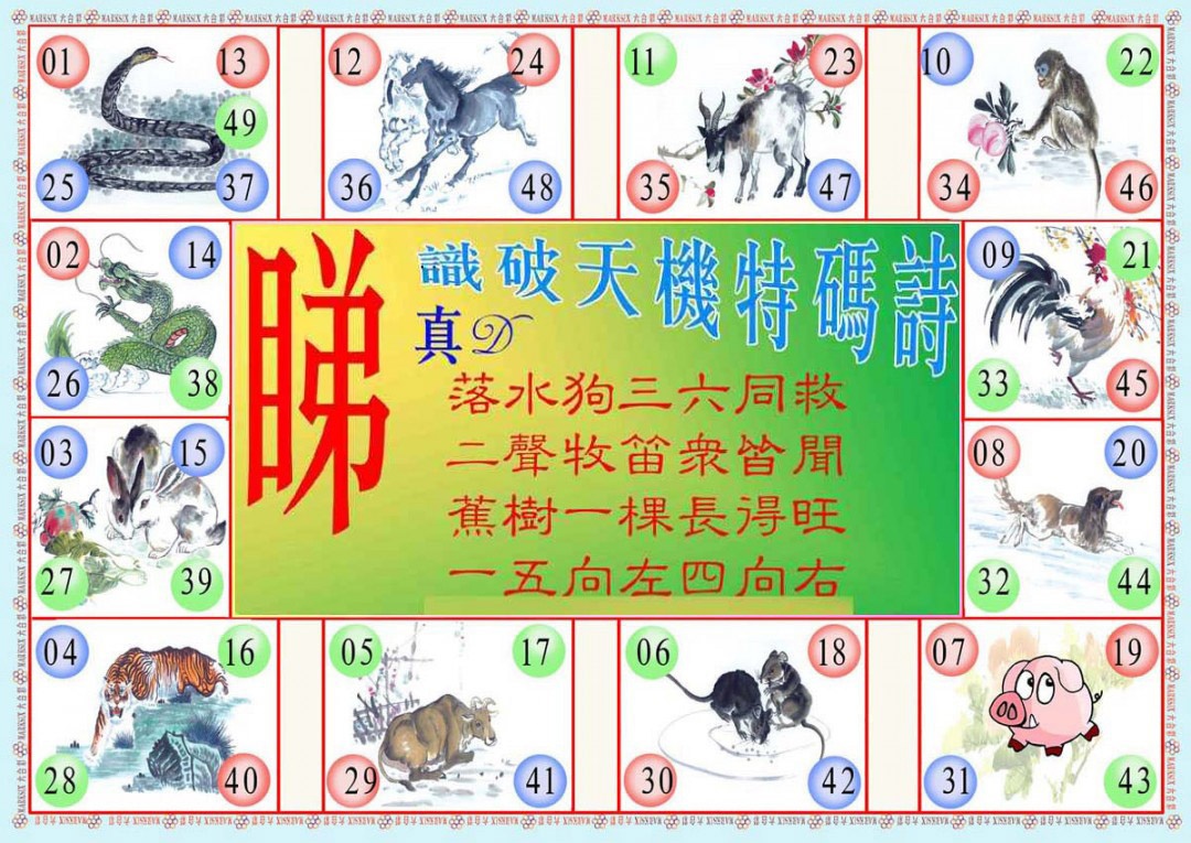 010期识破天机B版[图]