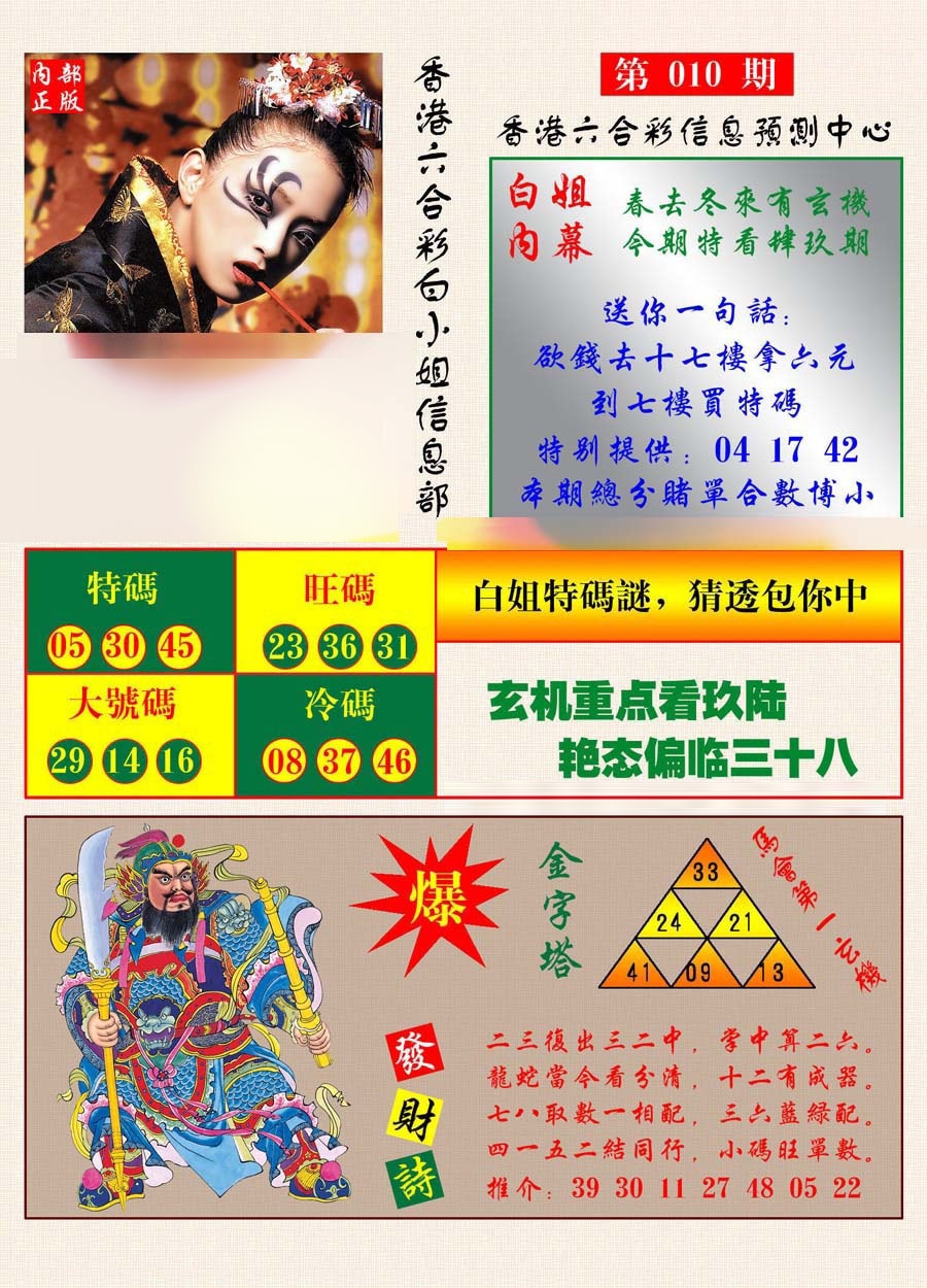 010期港彩内幕报[图]