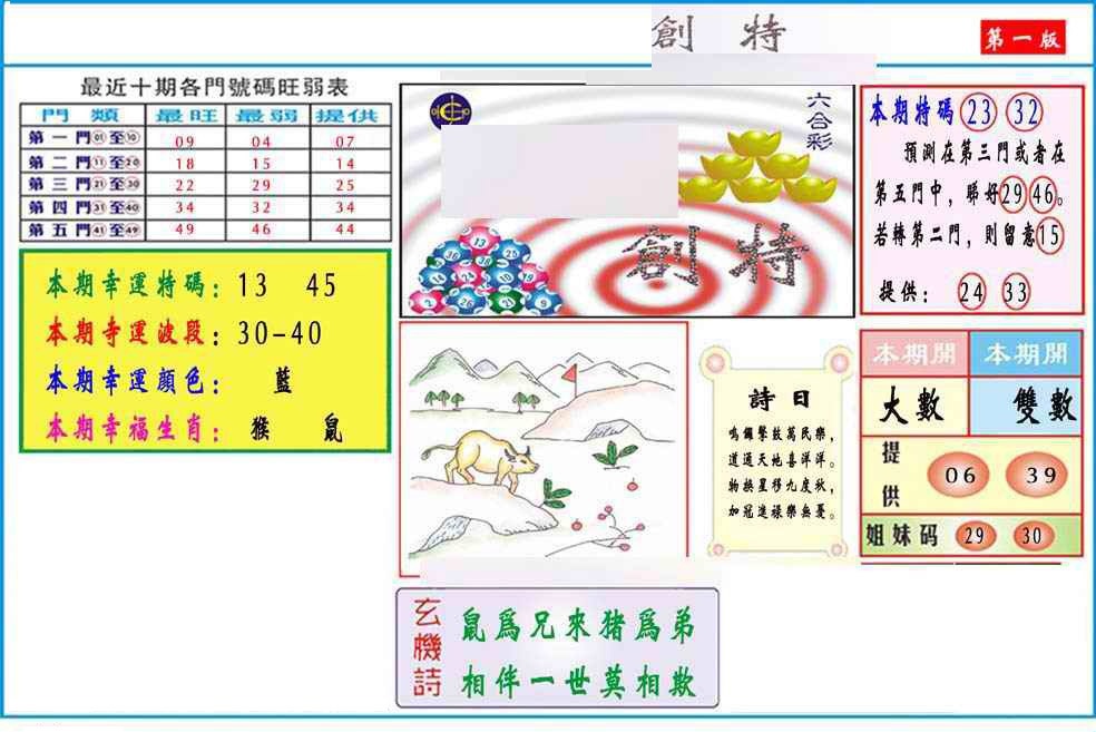 010期马经创特A(新图推荐)[图]