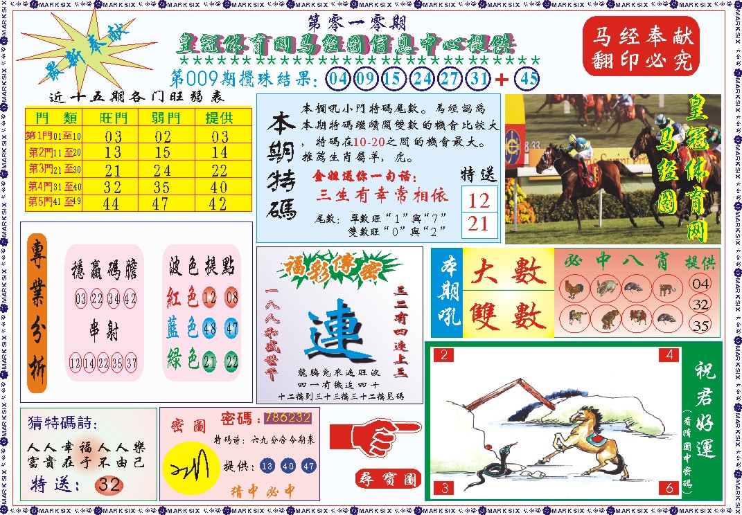 010期皇冠体育网马经图记录[图]